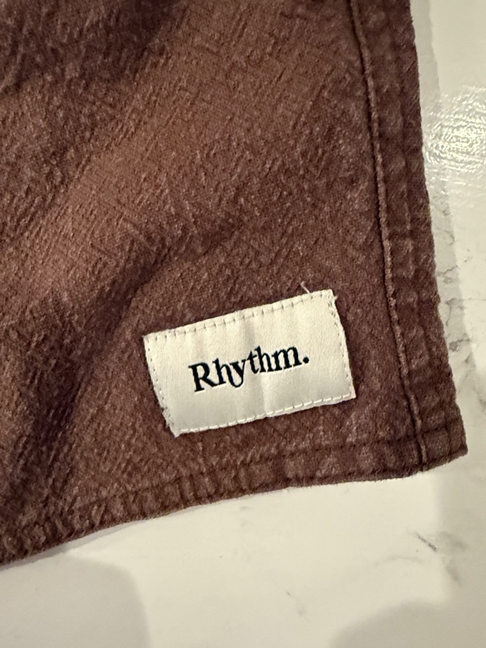 Rhythm Drawstring Shorts Vintage Y2K Inspired Brown Skate Surf Size 33 - Picture 3 of 7